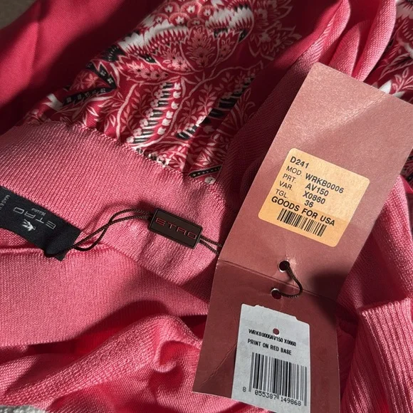 Etro Coral and Pink Floral Skirt Set